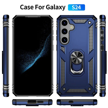 For Samsung Galaxy S24 Case Drop-resistant PC+TPU Kickstand Phone Protector