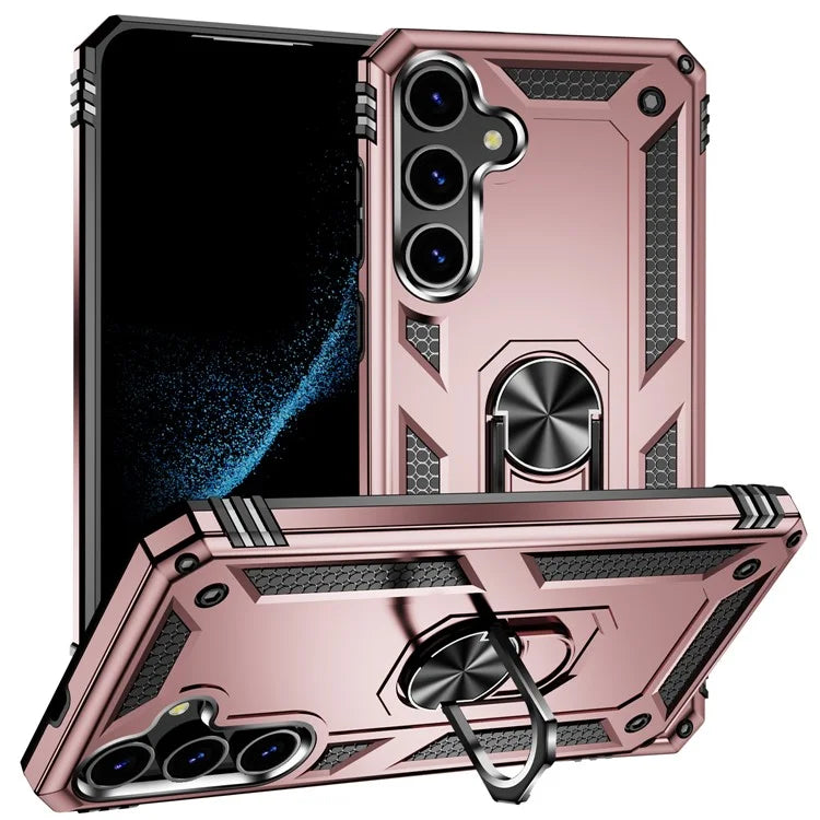 For Samsung Galaxy S24 Case Drop-resistant PC+TPU Kickstand Phone Protector