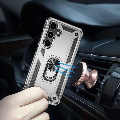 For Samsung Galaxy S24 Case Drop-resistant PC+TPU Kickstand Phone Protector