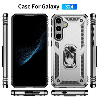 For Samsung Galaxy S24 Case Drop-resistant PC+TPU Kickstand Phone Protector