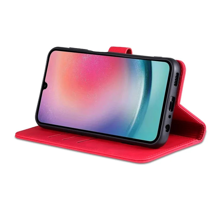 AZNS For Samsung Galaxy A15 4G Cell Phone Case Anti-Scratch PU Leather Wallet Phone Cover