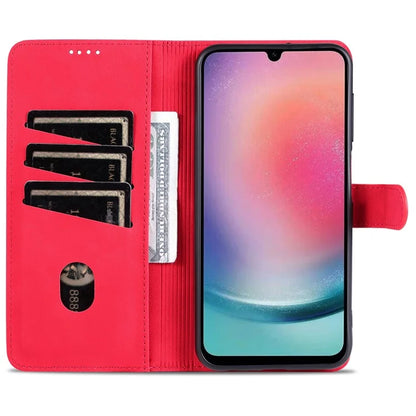 AZNS For Samsung Galaxy A15 4G Cell Phone Case Anti-Scratch PU Leather Wallet Phone Cover