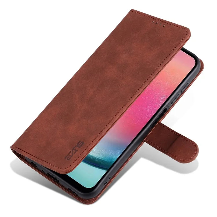 AZNS For Samsung Galaxy A15 4G Cell Phone Case Anti-Scratch PU Leather Wallet Phone Cover