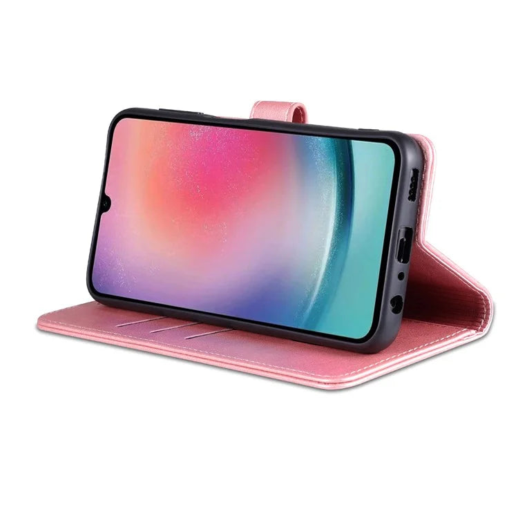 AZNS For Samsung Galaxy A15 4G Cell Phone Case Anti-Scratch PU Leather Wallet Phone Cover
