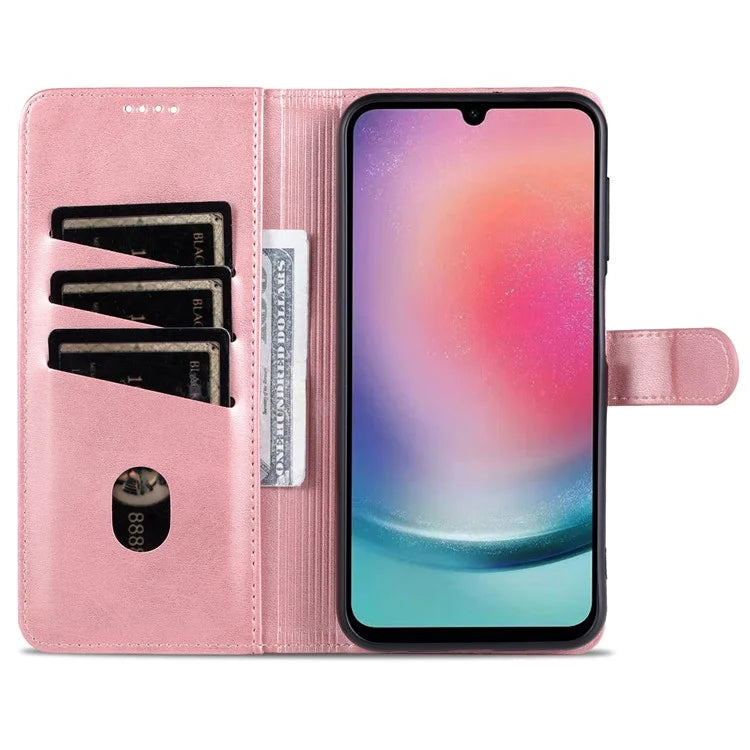 AZNS For Samsung Galaxy A15 4G Cell Phone Case Anti-Scratch PU Leather Wallet Phone Cover
