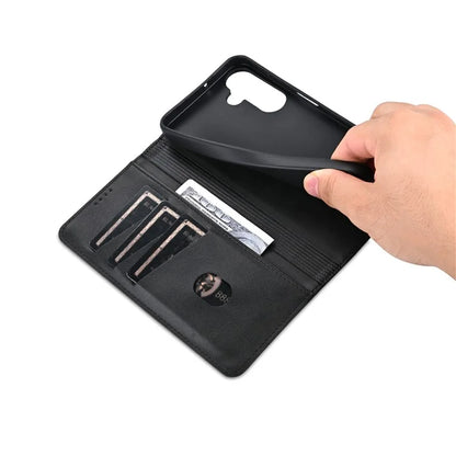 AZNS For Samsung Galaxy A15 4G Case PU Leather Magnetic Suction Wallet Phone Shell Cover
