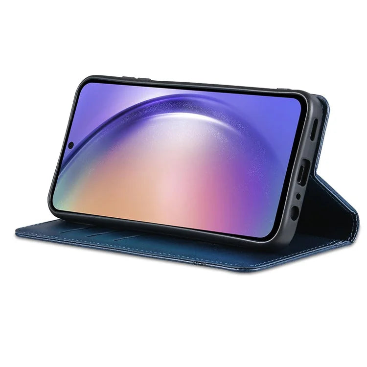 AZNS For Samsung Galaxy A15 4G Case PU Leather Magnetic Suction Wallet Phone Shell Cover