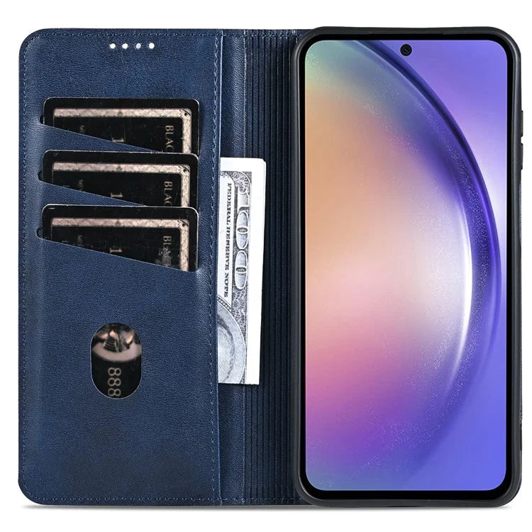 AZNS For Samsung Galaxy A15 4G Case PU Leather Magnetic Suction Wallet Phone Shell Cover