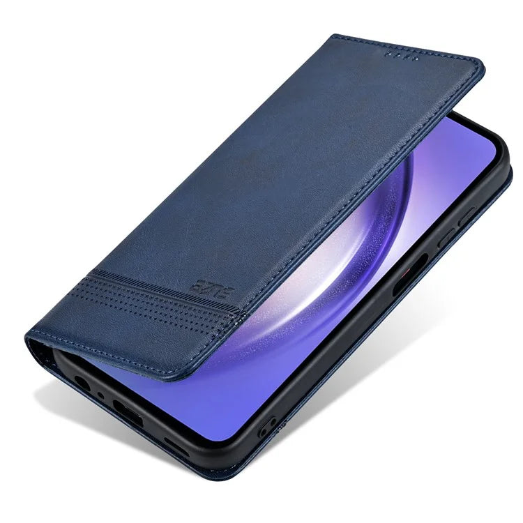 AZNS For Samsung Galaxy A15 4G Case PU Leather Magnetic Suction Wallet Phone Shell Cover