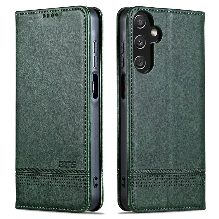 AZNS For Samsung Galaxy A15 4G Case PU Leather Magnetic Suction Wallet Phone Shell Cover