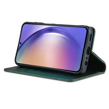 AZNS For Samsung Galaxy A15 4G Case PU Leather Magnetic Suction Wallet Phone Shell Cover