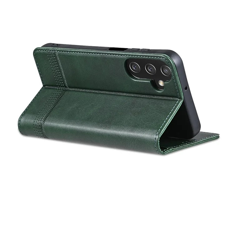 AZNS For Samsung Galaxy A15 4G Case PU Leather Magnetic Suction Wallet Phone Shell Cover