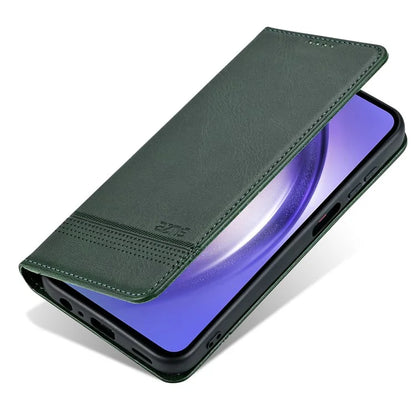 AZNS For Samsung Galaxy A15 4G Case PU Leather Magnetic Suction Wallet Phone Shell Cover