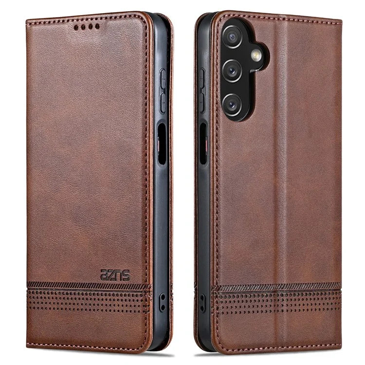 AZNS For Samsung Galaxy A15 4G Case PU Leather Magnetic Suction Wallet Phone Shell Cover