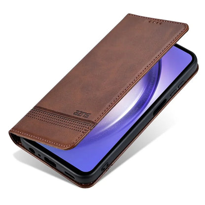 AZNS For Samsung Galaxy A15 4G Case PU Leather Magnetic Suction Wallet Phone Shell Cover