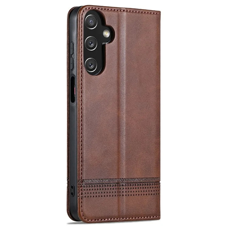 AZNS For Samsung Galaxy A15 4G Case PU Leather Magnetic Suction Wallet Phone Shell Cover