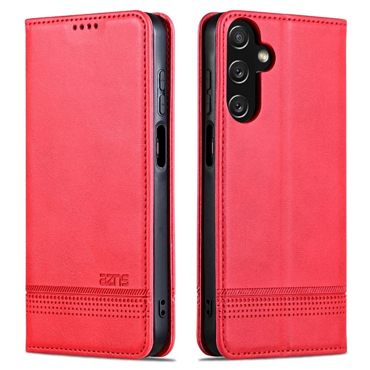 AZNS For Samsung Galaxy A15 4G Case PU Leather Magnetic Suction Wallet Phone Shell Cover