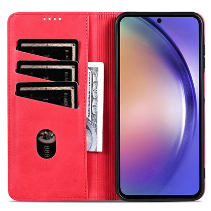 AZNS For Samsung Galaxy A15 4G Case PU Leather Magnetic Suction Wallet Phone Shell Cover