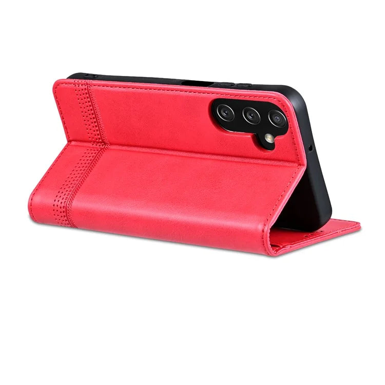 AZNS For Samsung Galaxy A15 4G Case PU Leather Magnetic Suction Wallet Phone Shell Cover