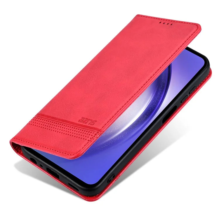 AZNS For Samsung Galaxy A15 4G Case PU Leather Magnetic Suction Wallet Phone Shell Cover