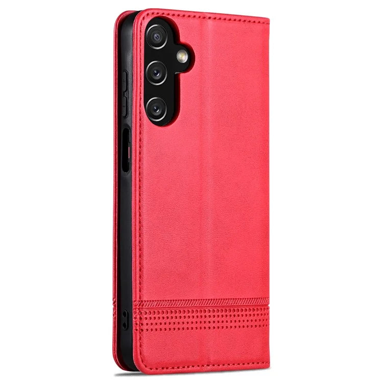 AZNS For Samsung Galaxy A15 4G Case PU Leather Magnetic Suction Wallet Phone Shell Cover