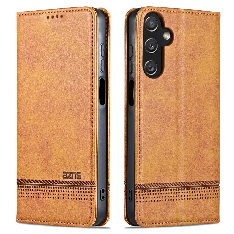 AZNS For Samsung Galaxy A15 4G Case PU Leather Magnetic Suction Wallet Phone Shell Cover
