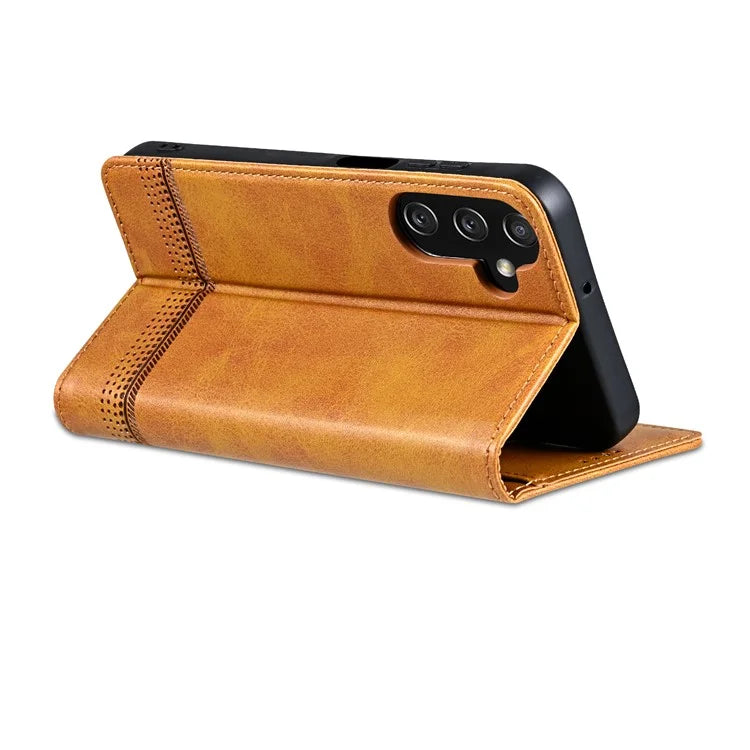 AZNS For Samsung Galaxy A15 4G Case PU Leather Magnetic Suction Wallet Phone Shell Cover