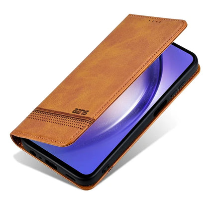 AZNS For Samsung Galaxy A15 4G Case PU Leather Magnetic Suction Wallet Phone Shell Cover