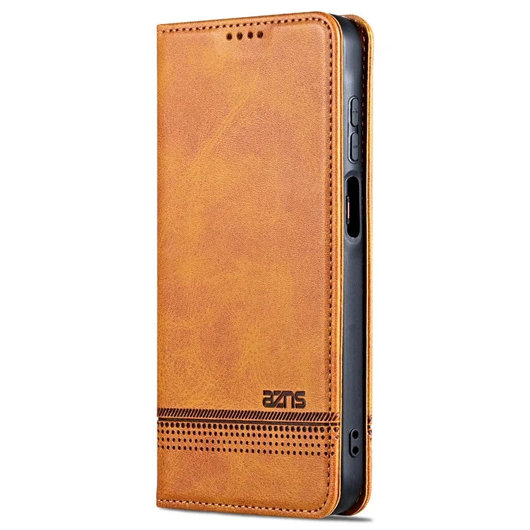 AZNS For Samsung Galaxy A15 4G Case PU Leather Magnetic Suction Wallet Phone Shell Cover