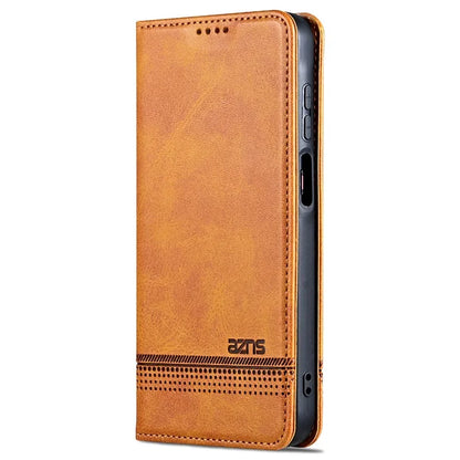 AZNS For Samsung Galaxy A15 4G Case PU Leather Magnetic Suction Wallet Phone Shell Cover