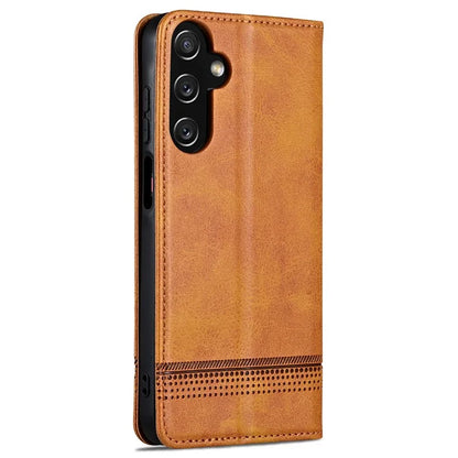 AZNS For Samsung Galaxy A15 4G Case PU Leather Magnetic Suction Wallet Phone Shell Cover