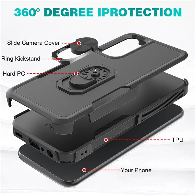 For 	Samsung Galaxy A25 5G (Global) (161.0 x 76.5 x 8.3mm) Case Drop-resistant PC+TPU Phone Back Shell