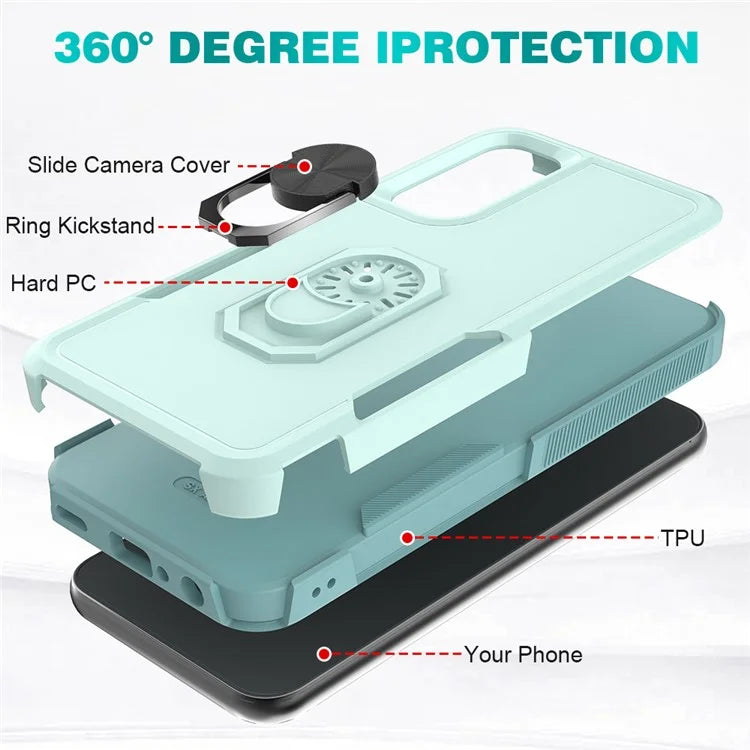 For 	Samsung Galaxy A25 5G (Global) (161.0 x 76.5 x 8.3mm) Case Drop-resistant PC+TPU Phone Back Shell