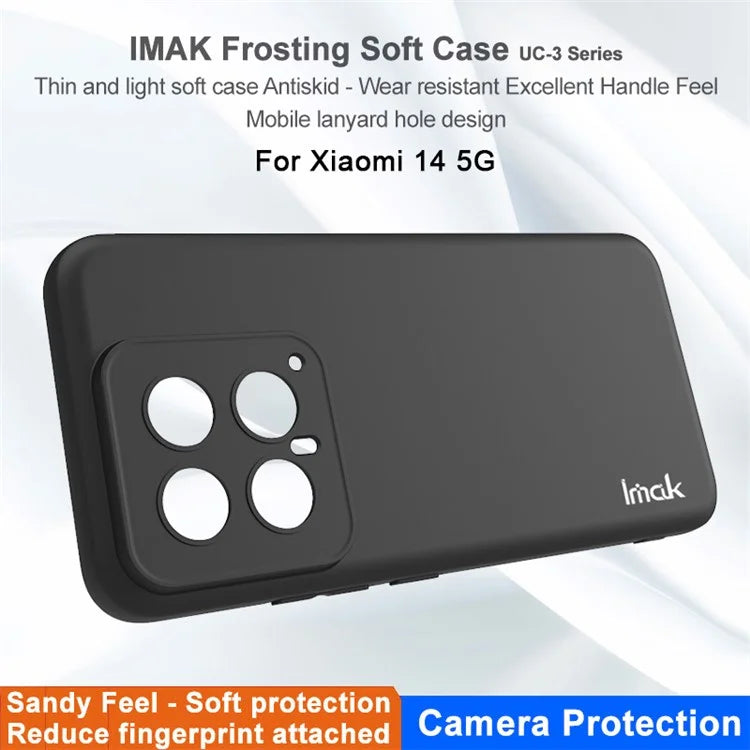 IMAK UC-3 Series For Xiaomi 14 Case Matte Soft TPU Protective Back Cover