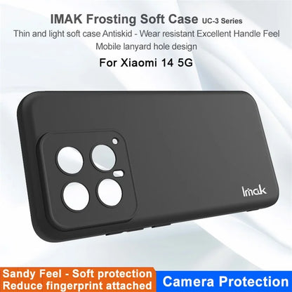 IMAK UC-3 Series For Xiaomi 14 Case Matte Soft TPU Protective Back Cover