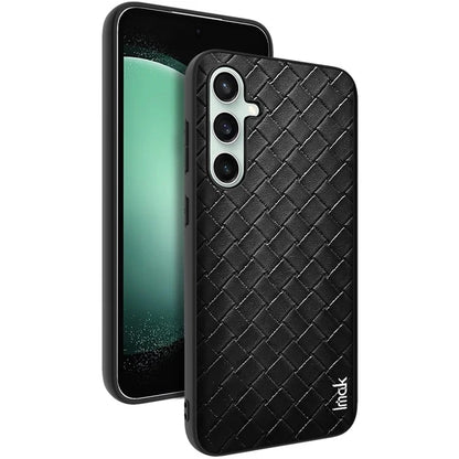 IMAK LX-5 Series for Samsung Galaxy S23 FE Case PU Leather+TPU+PC Back Phone Cover