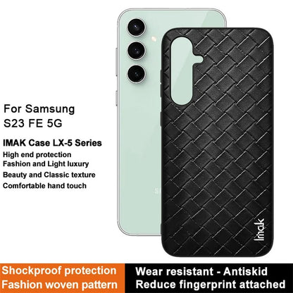 IMAK LX-5 Series for Samsung Galaxy S23 FE Case PU Leather+TPU+PC Back Phone Cover