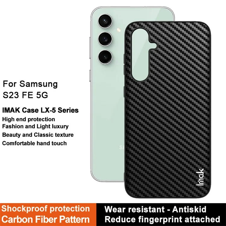 IMAK LX-5 Series for Samsung Galaxy S23 FE Case PU Leather+TPU+PC Back Phone Cover