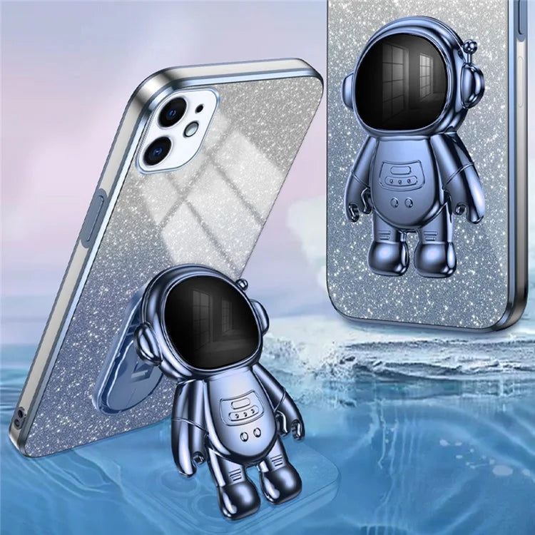 For iPhone 12 6.1 inch Case Astronaut PC+TPU Phone Cover with Kickstand