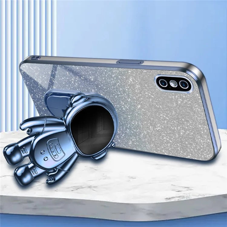 For iPhone XS Max 6.5 inch Case Shockproof PC+TPU Kickstand Phone Back Shell