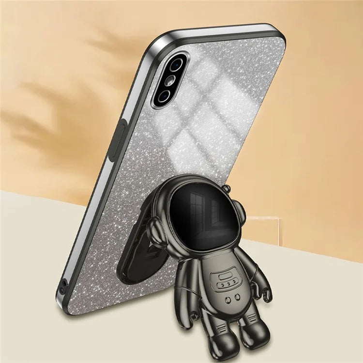 For iPhone XS Max 6.5 inch Case Shockproof PC+TPU Kickstand Phone Back Shell