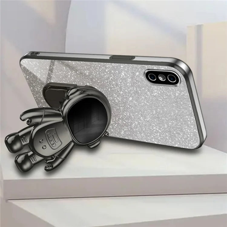 For iPhone XS Max 6.5 inch Case Shockproof PC+TPU Kickstand Phone Back Shell