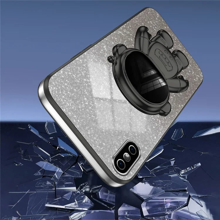 For iPhone XS Max 6.5 inch Case Shockproof PC+TPU Kickstand Phone Back Shell