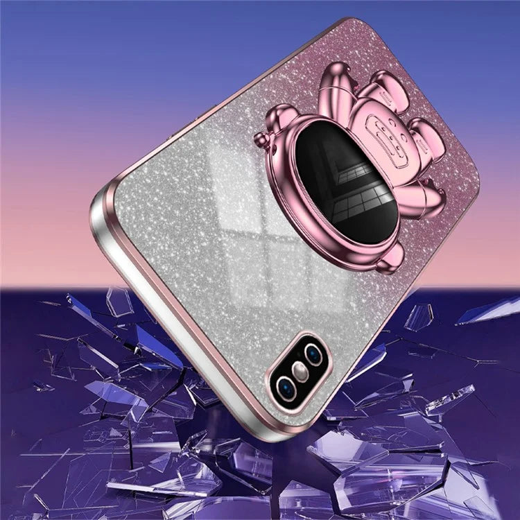 For iPhone XS Max 6.5 inch Case Shockproof PC+TPU Kickstand Phone Back Shell