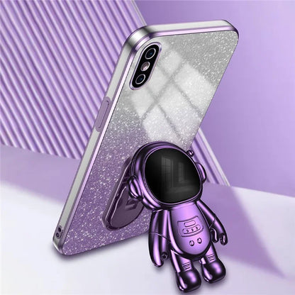 For iPhone XS Max 6.5 inch Case Shockproof PC+TPU Kickstand Phone Back Shell