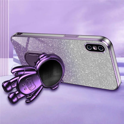 For iPhone XS Max 6.5 inch Case Shockproof PC+TPU Kickstand Phone Back Shell