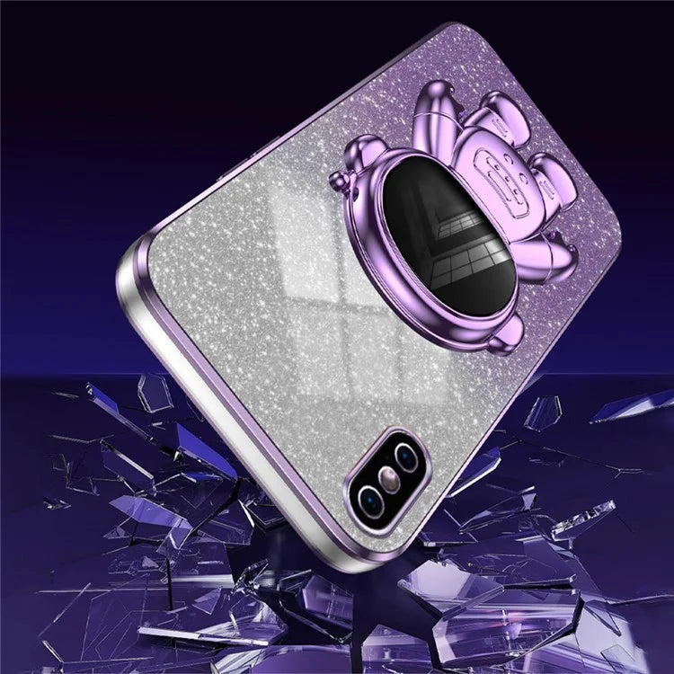 For iPhone XS Max 6.5 inch Case Shockproof PC+TPU Kickstand Phone Back Shell