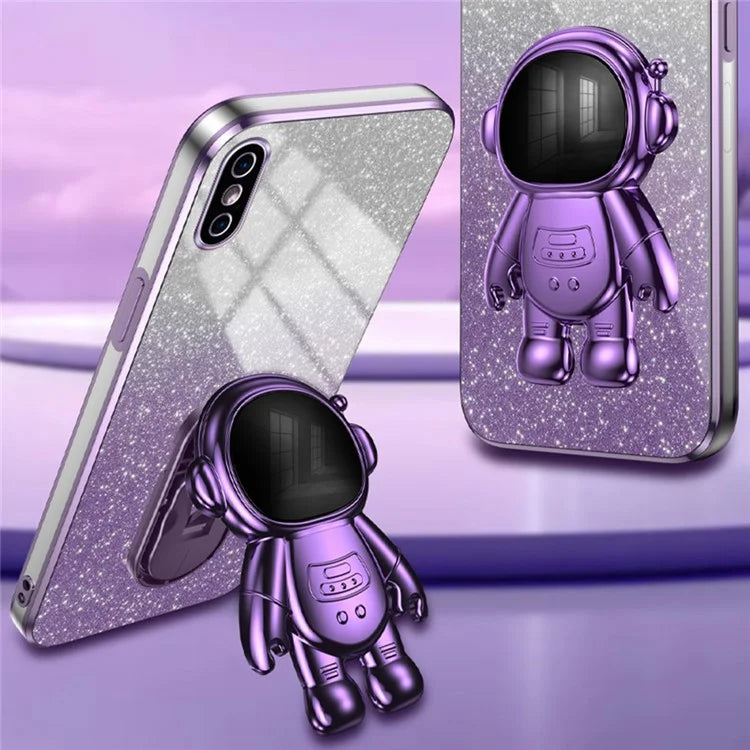 For iPhone XS Max 6.5 inch Case Shockproof PC+TPU Kickstand Phone Back Shell