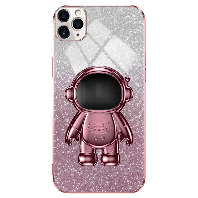 For iPhone 11 Pro Max Case Shockproof PC+TPU Shell Astronaut Kickstand Cell Phone Cover
