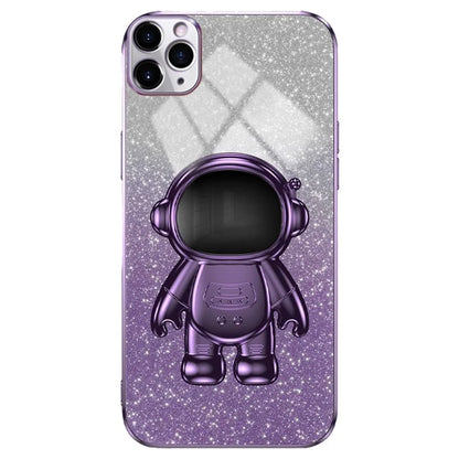 For iPhone 11 Pro Max Case Shockproof PC+TPU Shell Astronaut Kickstand Cell Phone Cover